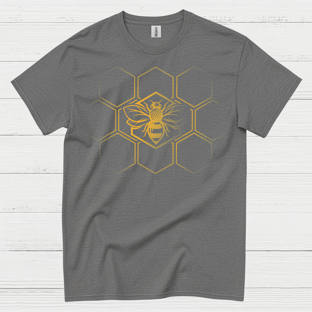 Minimal Honeycomb Bee Lover T Shirt