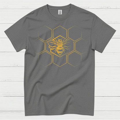 Minimal Honeycomb Bee Lover T Shirt
