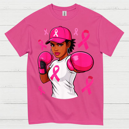 Breast Cancer Fighter Boxing Girl T Shirt