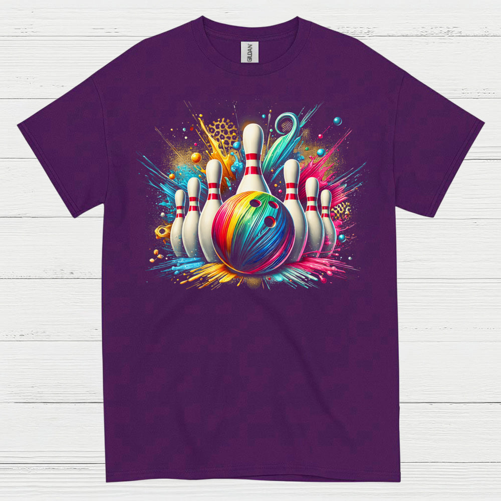Color Splash Bowling Graphic T Shirt
