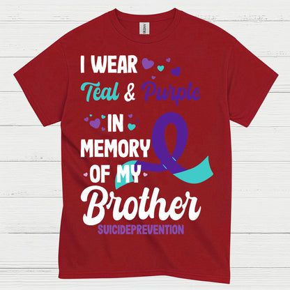 Teal Purple Brother Memorial Awareness T Shirt