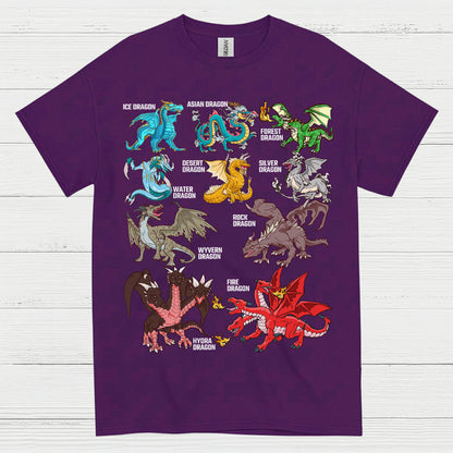 Types Of Dragons T Shirt