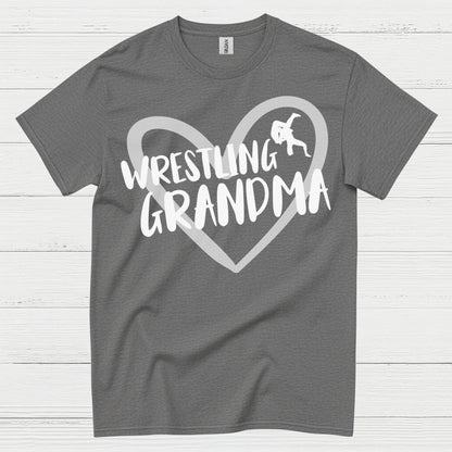 Wrestling Grandma Heart Graphic T Shirt