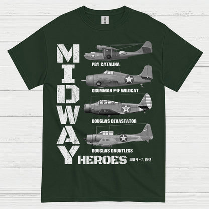 Midway Heroes WWII Aircraft T Shirt
