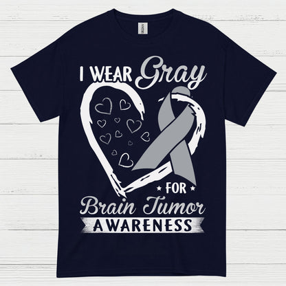 I Wear Gray For Brain Tumor Awareness T Shirt