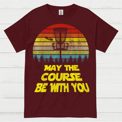 Retro Disc Golf May The Course Be With You T Shirt