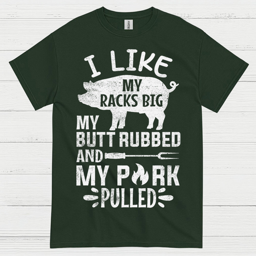 Funny BBQ Racks Butt Pork Pulled T Shirt