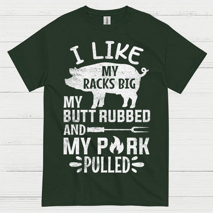 Funny BBQ Racks Butt Pork Pulled T Shirt