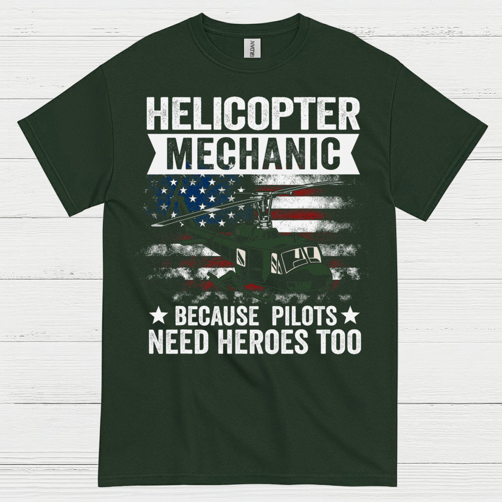 Helicopter Mechanic Heroes Aviation T Shirt