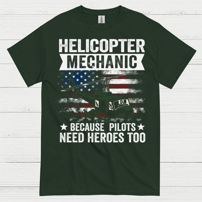 Helicopter Mechanic Heroes Aviation T Shirt