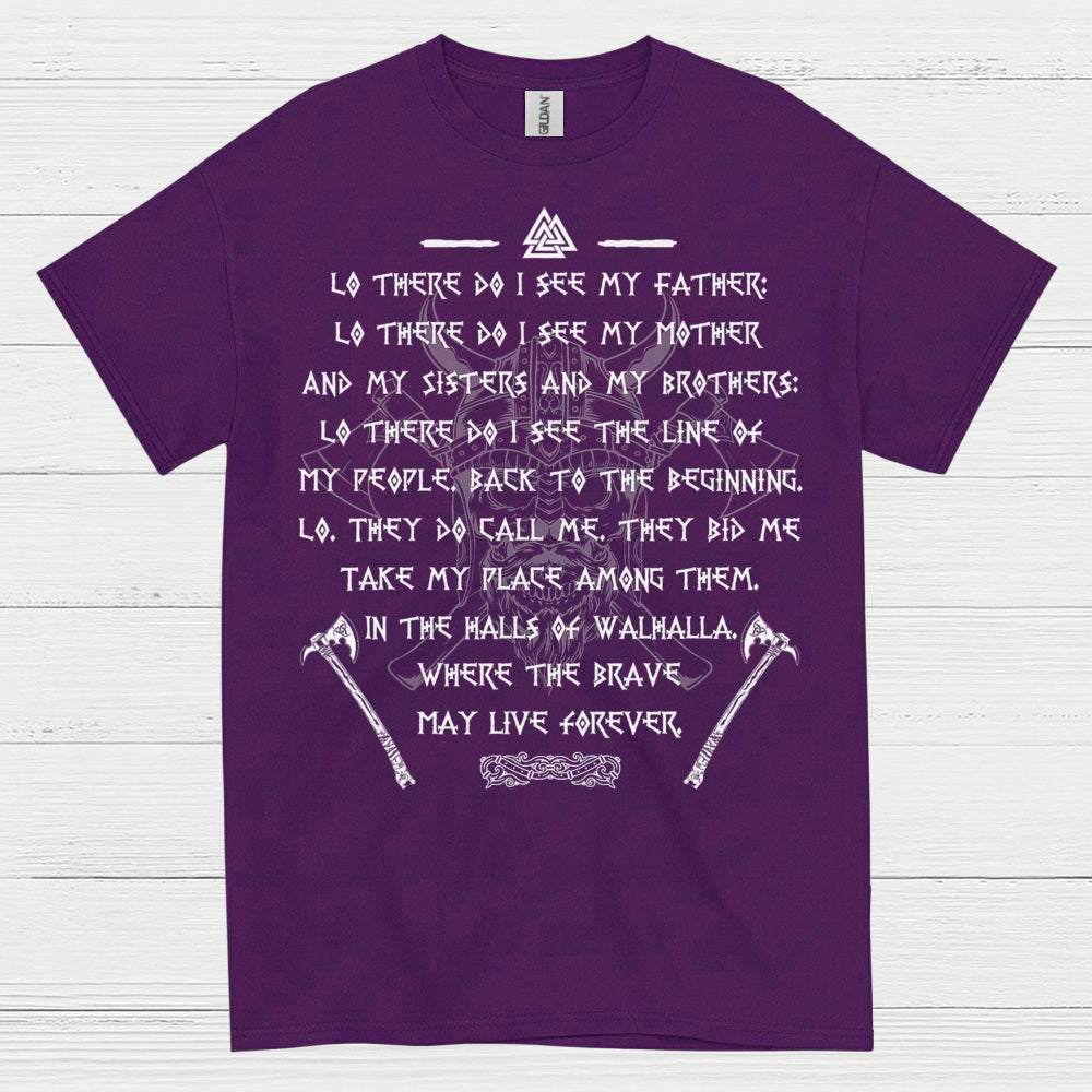 Viking Valhalla Warrior Prayer T Shirt