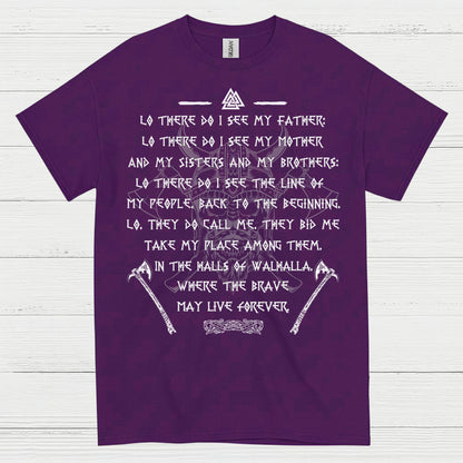 Viking Valhalla Warrior Prayer T Shirt