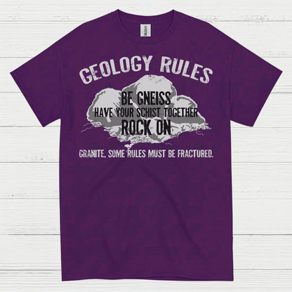 Geology Rules Rock On T Shirt