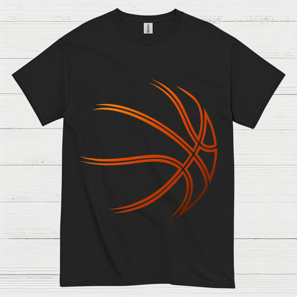 Minimalist Basketball Line Art T Shirt