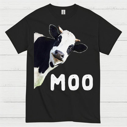 Moo Funny Cow Peekaboo T Shirt