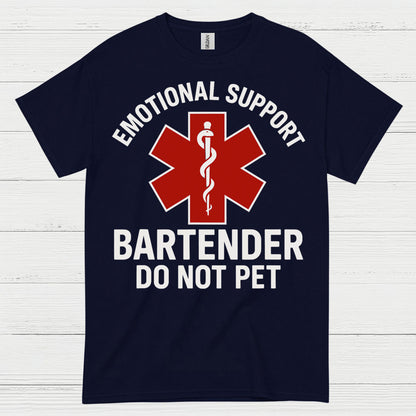 Emotional Support Bartender Humor T Shirt