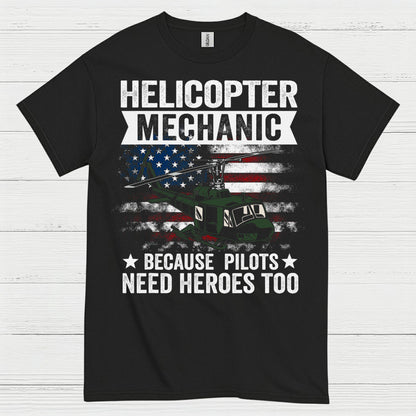 Helicopter Mechanic Heroes Aviation T Shirt