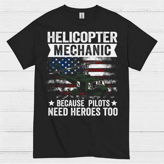 Helicopter Mechanic Heroes Aviation T Shirt