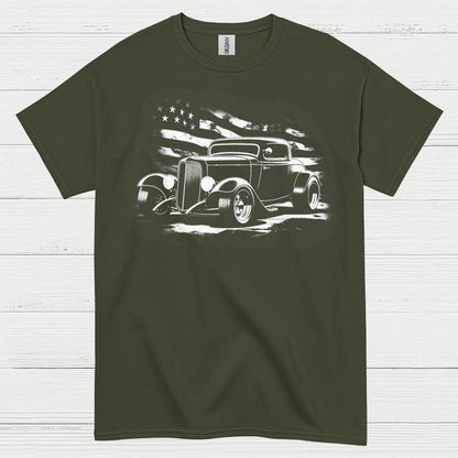 American Flag Hot Rod T Shirt