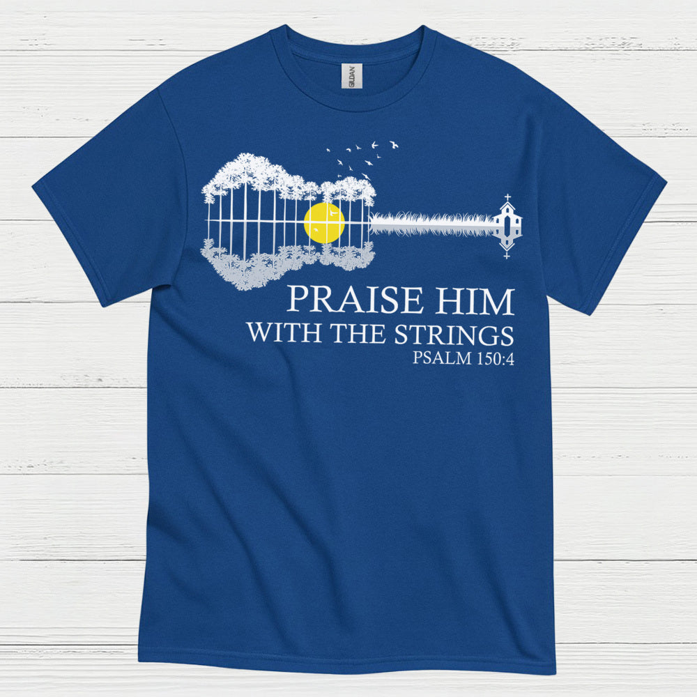 Strings of Praise Christian Guitar T Shirt