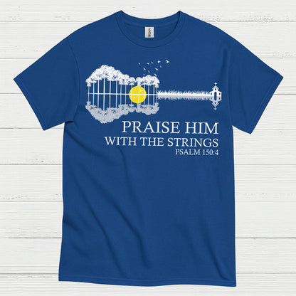 Strings of Praise Christian Guitar T Shirt