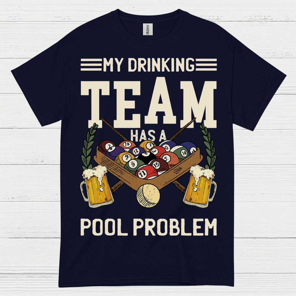 Pool Drinking Team Funny Billiards T Shirt