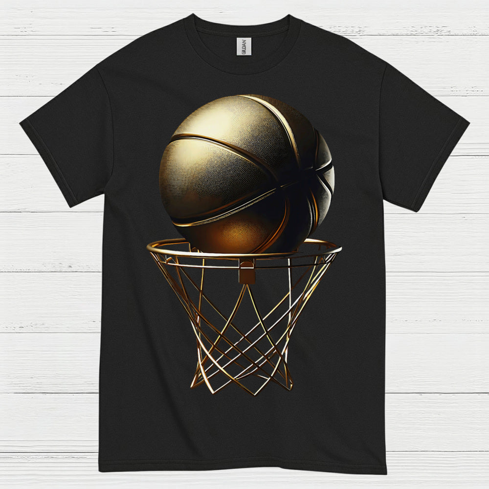 Gold Swish Basketball T Shirt