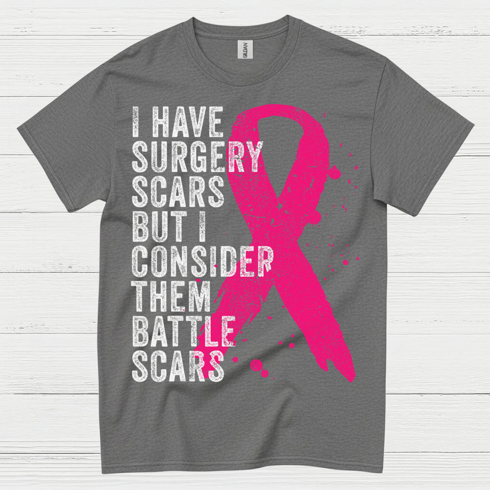 Breast Cancer Battle Scars Survivor T Shirt