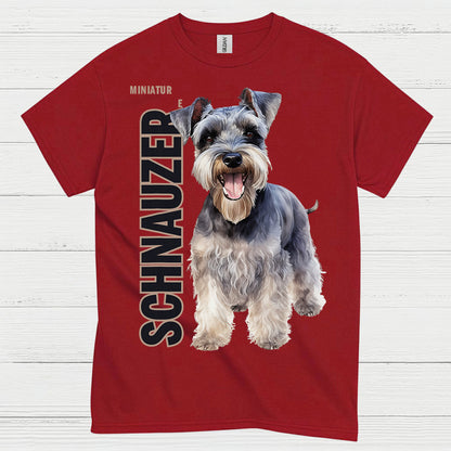 Miniature Schnauzer Realistic Dog Art T Shirt