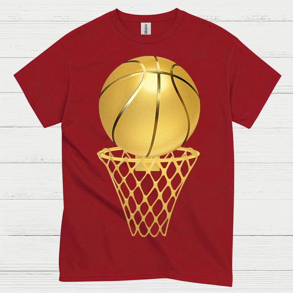 Golden Basketball Hoop T Shirt