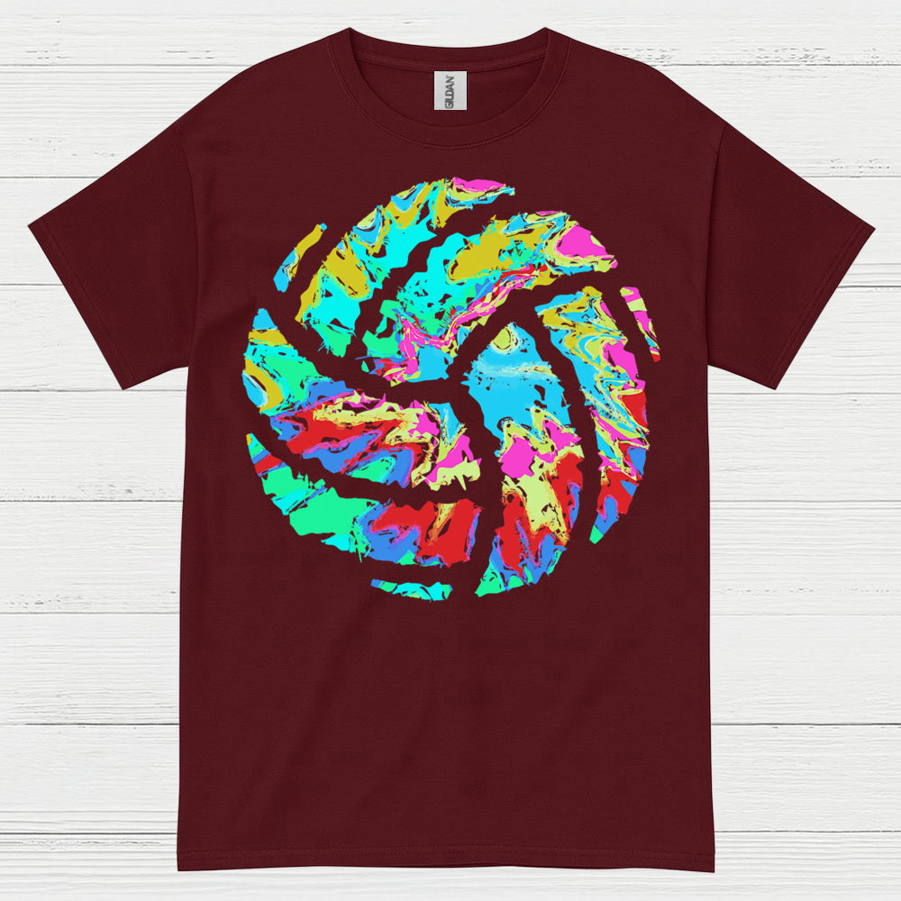 Abstract Color Volleyball Art T Shirt