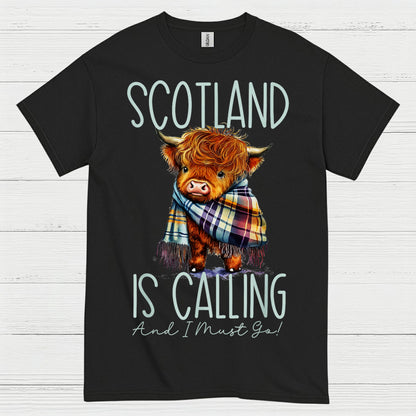 Scotland Is Calling Highland Cow T Shirt