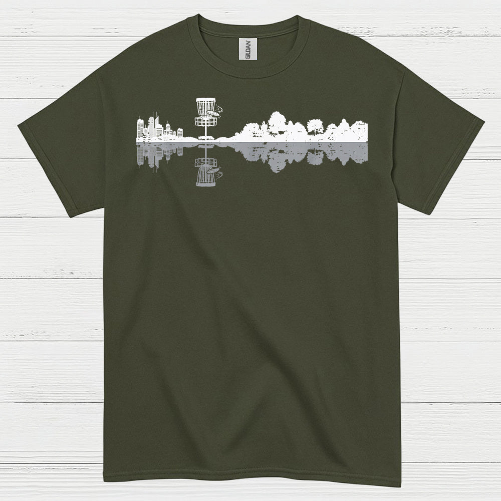 Disc Golf Skyline Reflection T Shirt