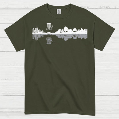 Disc Golf Skyline Reflection T Shirt