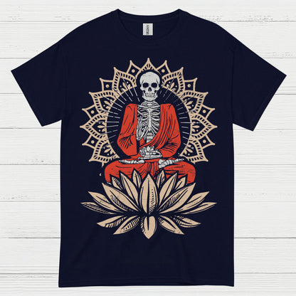 Skeleton Buddha Meditation Art T Shirt