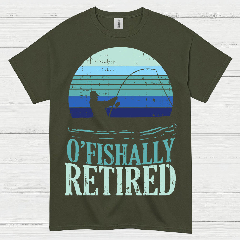Officially Retired Fishing T Shirt