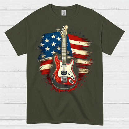 American Guitar Pride Patriotic T Shirt