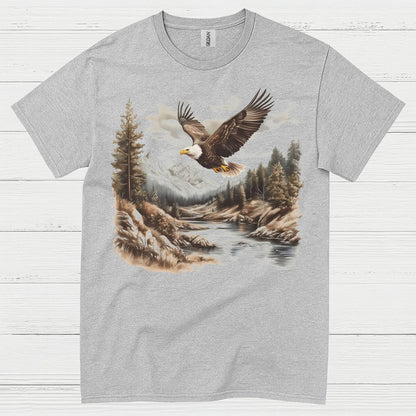 Vintage Bald Eagle Mountain River Wilderness T Shirt