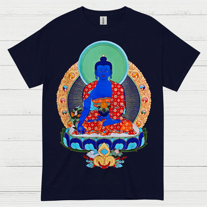 Blue Buddha Sacred Art Meditation T Shirt