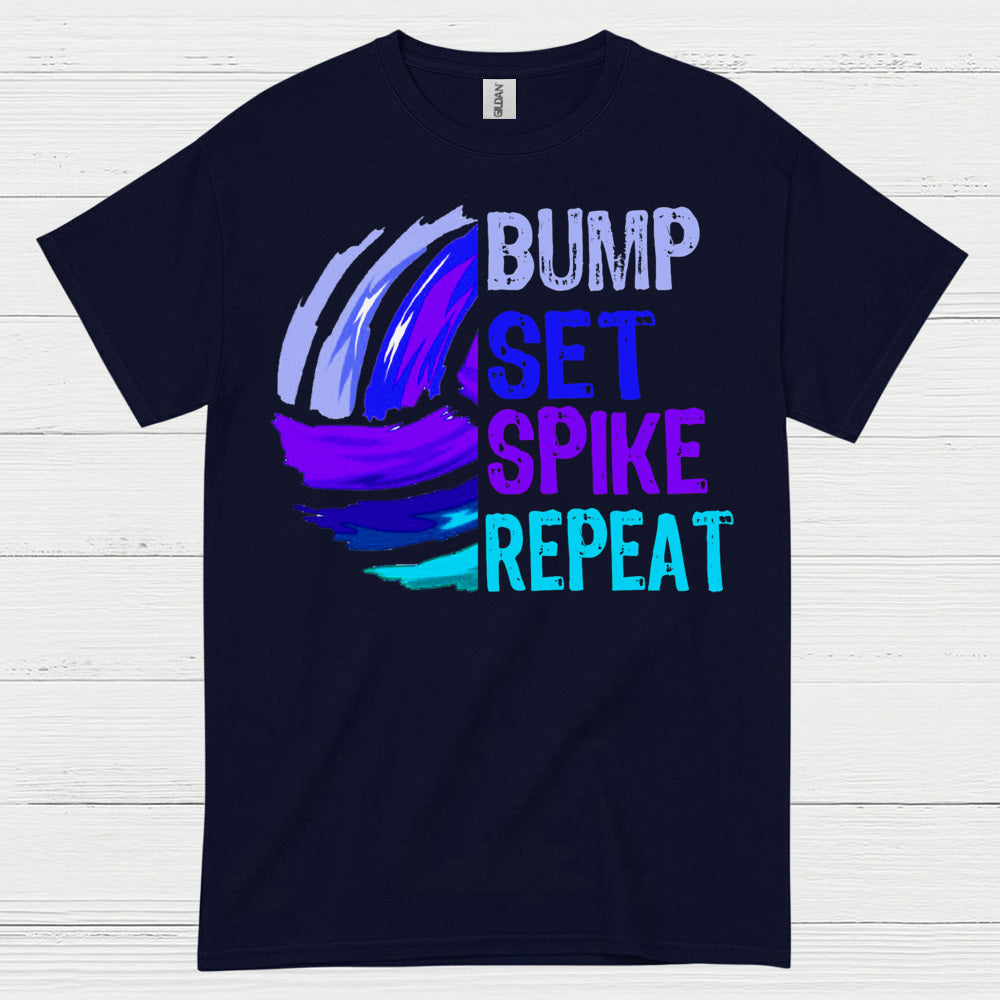 Bump Set Spike Repeat Volleyball T Shirt
