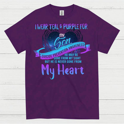 I Wear Teal Purple For My Son Memory T Shirt