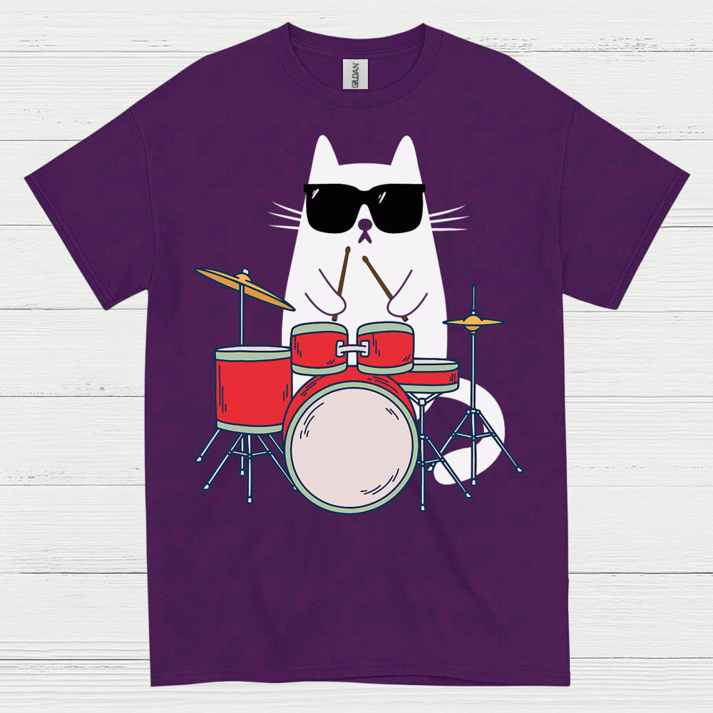 Cool Cat Drummer T Shirt