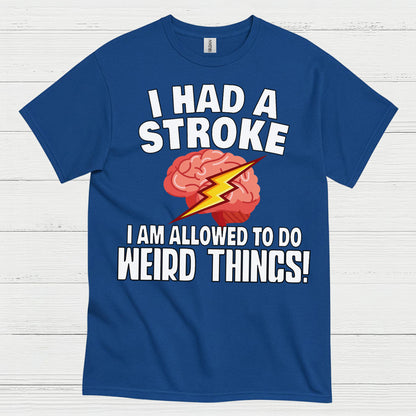 I Had A Stroke Weird Things Humor T Shirt