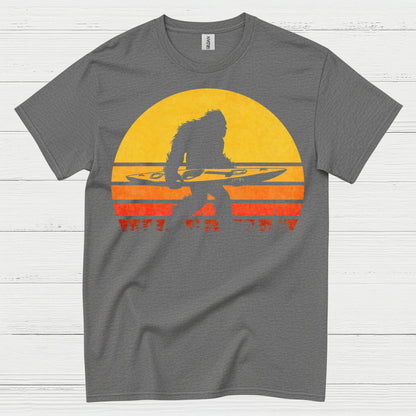Surfing Bigfoot Sunset T Shirt