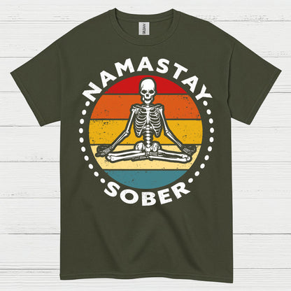 Namastay Sober Skeleton T Shirt