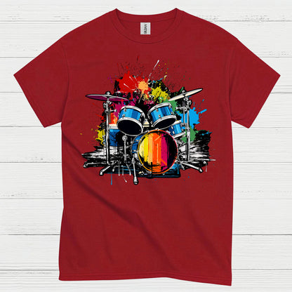 Color Splash Drums T Shirt