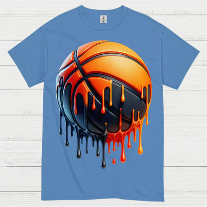 Dripping Basketball Graphic T Shirt