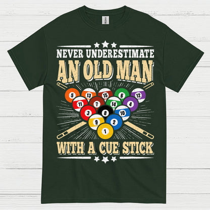 Never Underestimate An Old Man Pool T Shirt