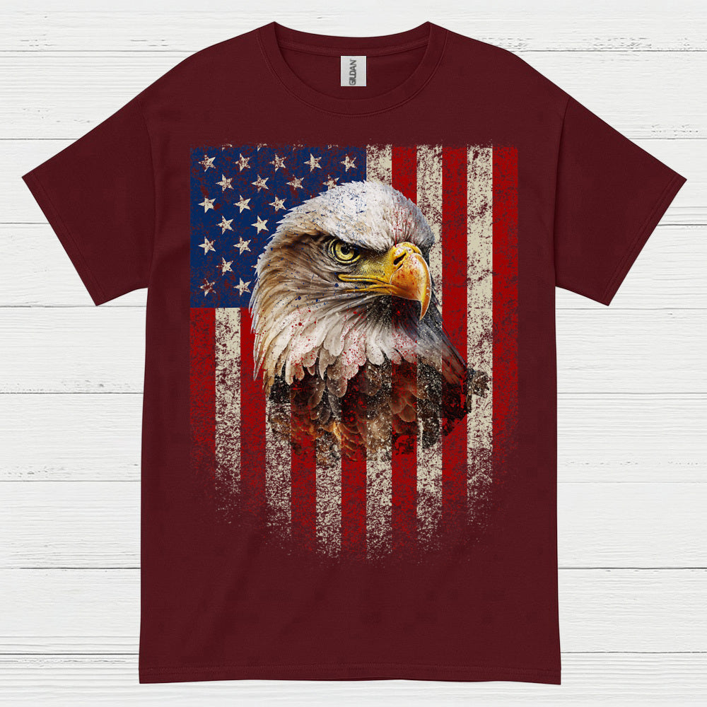 American Bald Eagle Patriotic Flag Freedom T Shirt