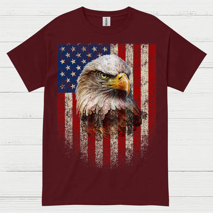 American Bald Eagle Patriotic Flag Freedom T Shirt